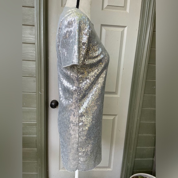 Express Silver sequins Dress. Size S - Picture 5 of 6